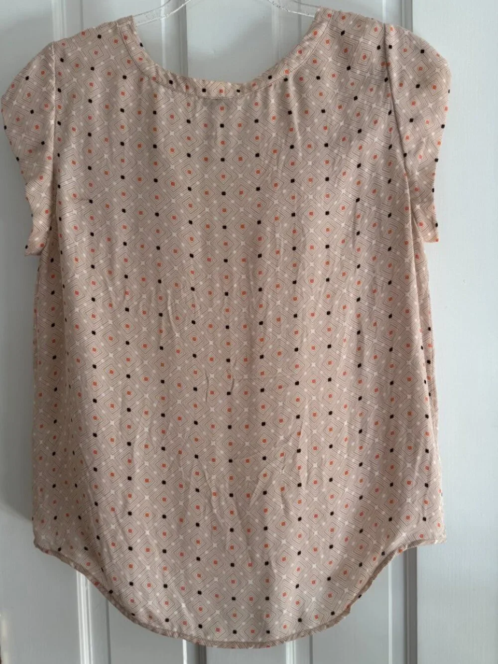 silk Joie geometric print blouse - Large